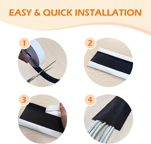 Floor Cord Cover for Carpet – Wire Protection Tape Cable Strip Cover for Keep Cables Organized and Trip Hazard Prevention-Protector Cable Management for Commercial Office Carpet (Gray, 10 ft) in Kuwait