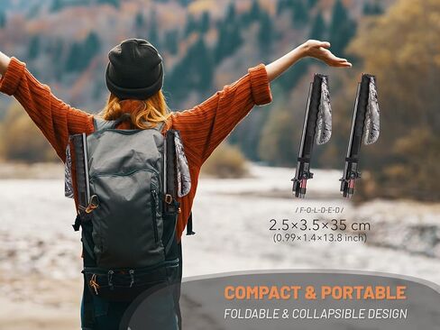 G2 عصي المشي القابلة للطي/سبائك الألومنيوم/قبضة من الإسفنج الناعم/حزام معصم مريح/ضغط تلسكوبي مرن (عبوة من قطبين) أحمر/أزرق/ملون in Kuwait