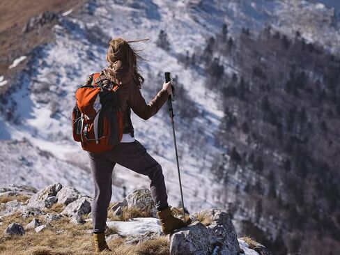 G2 عصي المشي القابلة للطي/سبائك الألومنيوم/قبضة من الإسفنج الناعم/حزام معصم مريح/ضغط تلسكوبي مرن (عبوة من قطبين) أحمر/أزرق/ملون in Kuwait