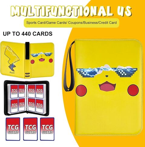 900-Pocket Card Binder 9-Pocket Double Sided Trading Card Holder with 50 Page Removable Sleeves-TCG Card Binder High Storage Collection Card Album Carrying Case - Gifts For Boys & Girls in Saudi Arabia