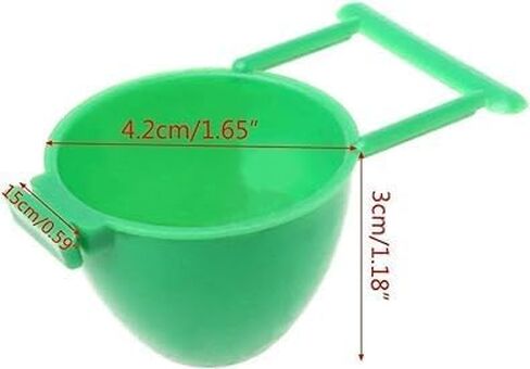 Green Parrot Feeder Bird Parrot Feeder Fruit Egg Container Holder Cage Hanging Pet Bird Supplies Creative and Exquisite Workmanship Feeding and Watering Supplies in Saudi Arabia
