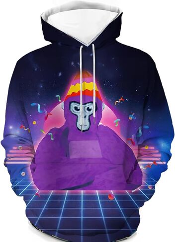 Novelty Casual Gorilla Game Sweatshirt for Men and Women Pullover Long Sleeve Sweatshirt in Saudi Arabia
