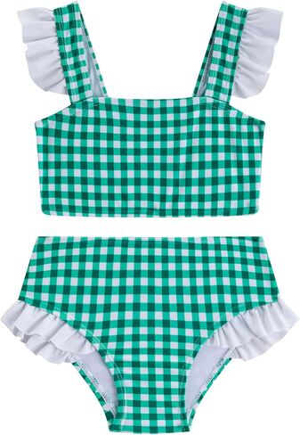 LIZENS Girls Plaid Swimwear Two Piece Trim Swimsuit 2-12 Toddler Beach Bathing Suit for Kids in Saudi Arabia