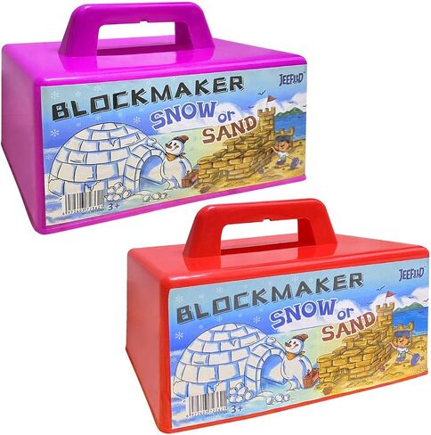 JEEFUD Snow Brick Form10 Inch - Snow Fort Builder -Kids Outdoor Toys for Winter, Snow Castle, Summer Sand Box, Beach Castle (2 Pack) (Blue&Red) in Saudi Arabia