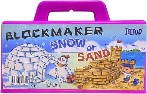 JEEFUD Snow Brick Form10 Inch - Snow Fort Builder -Kids Outdoor Toys for Winter, Snow Castle, Summer Sand Box, Beach Castle (2 Pack) (Blue&Red) in Saudi Arabia