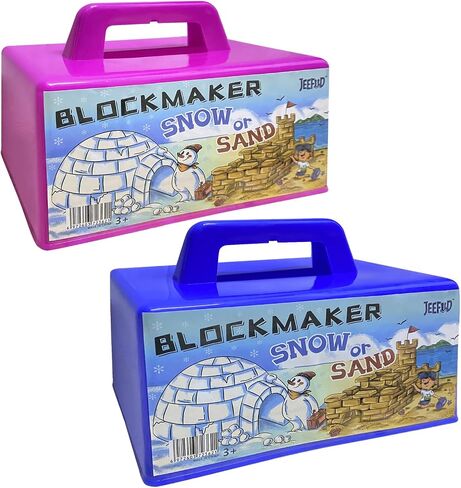 JEEFUD Snow Brick Form10 Inch - Snow Fort Builder -Kids Outdoor Toys for Winter, Snow Castle, Summer Sand Box, Beach Castle (2 Pack) (Blue&Red) in Saudi Arabia