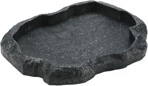 Reptile Water Dish Feeding Bowl, Plastic Shallow Reptile Gecko Feeder for Food And Water Feeding Dish Bowl for Lizards Feeding Dish(m-green) in Saudi Arabia