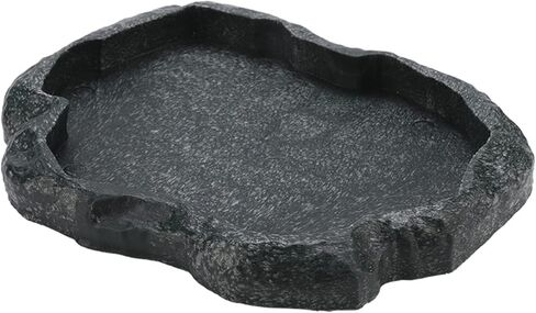 Reptile Water Dish Feeding Bowl, Plastic Shallow Reptile Gecko Feeder for Food And Water Feeding Dish Bowl for Lizards Feeding Dish(m-green) in Saudi Arabia