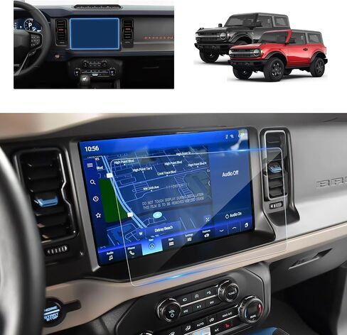 واقي شاشة برونكو 12 بوصة لعام 2021-2024 Ford Bronco Raptor/Wildtrak/Outer Banks/Everglades/Badlands SYNC 4 12 بوصة شاشة لمس Bronco Accessories طبقة حماية من الزجاج المقسى (Bronco 12-In HD) in Saudi Arabia