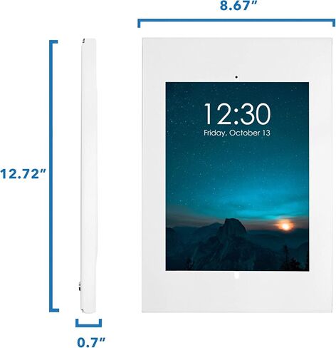 جبل عليه! حامل حائط مضاد للسرقة لأجهزة iPad وiPad Pro وiPad Air وSamsung Tab A | قفل كشك الحائط لجهاز iPad 10.2 | حامل آمن للتابلت متوافق مع أجهزة التابلت مقاس 10.2 و10.5 بوصة (MI-3772W_G7)، أبيض in Kuwait