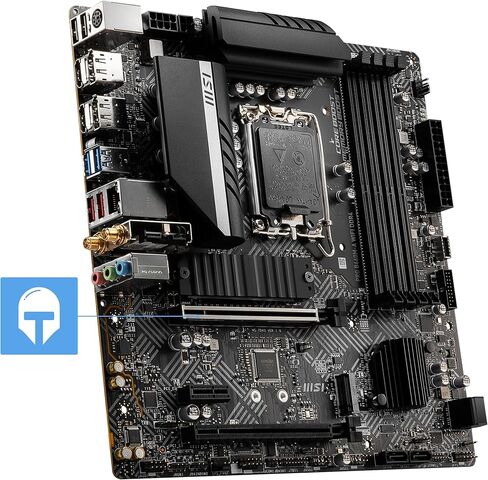 اللوحة الأم MSI PRO B660M-A WiFi DDR4، Micro-ATX - تدعم معالجات Intel Core من الجيل الثاني عشر، LGA 1700 - DDR4 Memory Boost 4800+MHz/OC، فتحة PCIe 4.0 x16، 2 x M.2 Gen4 فتحات، 2.5G LAN، Wi -فاي 6 in Saudi Arabia