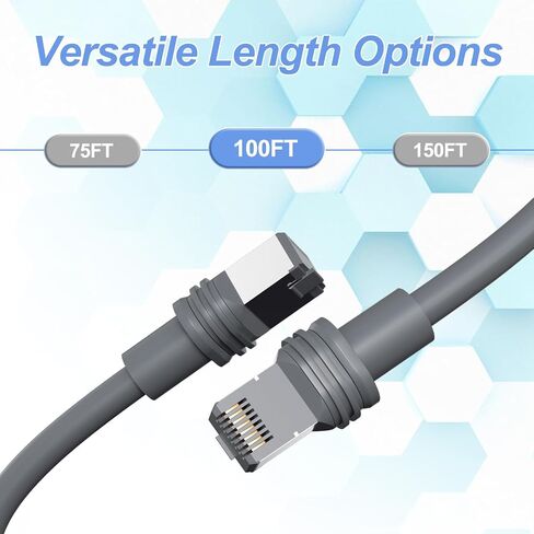 100FT/30M Standard Actuated Starlink Cable Gen 3 / Mini, High Transmission Speed, Replacement V3 Starlink Ethernet Cable Waterproof Standard G3 Cable for Starlink Gen3 Cable Routing Kit in Saudi Arabia