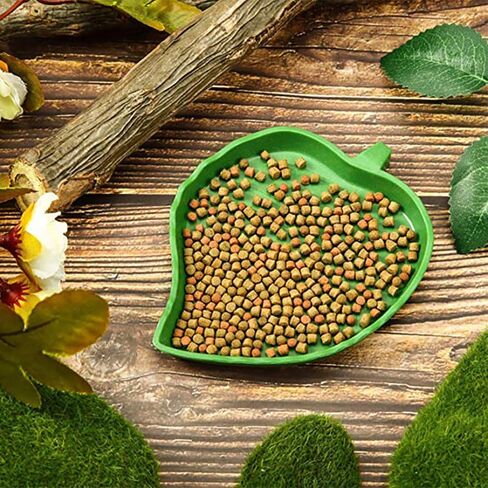 قطعتان من وعاء ماء طعام الزواحف على شكل ورقة شجر، وعاء شرب طبق الزواحف، طبق مياه مسطح بمقاسين لثعبان الذرة السلحفاة، وشرب الحيوانات الأليفة وتناول الطعام in Saudi Arabia