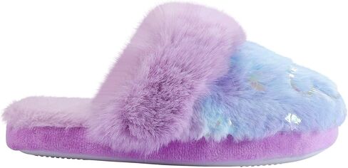 Girls Fluffy Slippers Soft Plush Slip-on House Slippers with Memory Foam Cute Faux Fur Fuzzy House Shoes for Indoor in Kuwait