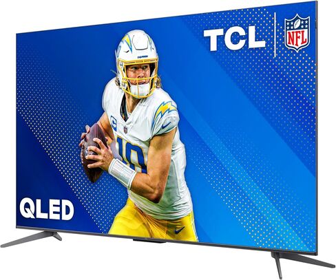 تلفزيون TCL 55 بوصة Q68 QLED Pro 4K UHD الذكي مع تلفزيون Google (55Q681G، موديل 2024) Dolby Vision، Dolby Atmos، HDR Pro، مسرع الألعاب حتى 120 هرتز، جهاز تحكم صوتي، يعمل مع Alexa، بث تلفزيوني in Saudi Arabia