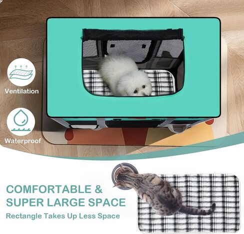 Portable Dog Playpen,Cat Playpen Pet Delivery Room,Portable Kennel Tent Game Pens Suitable for All Medium/Small Pets Metal Dog Crate,with Dog Pee Pad Carring Bag for Indoor/Outdoor Travel (Gray) in Saudi Arabia