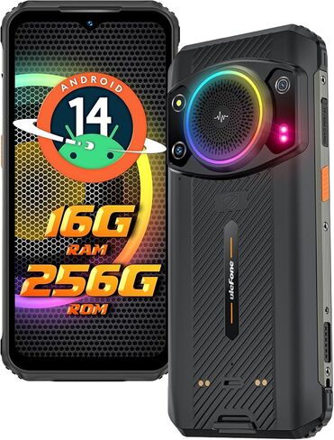 Ulefone Armor 21 Phone Android 14 Rugged Phone Unlocked 16G+256GB Rugged Smartphone 9600mAh 6.58" FHD+ 120Hz 64MP+24MP Night Vision Camera Dual SIM IP68 Smartphone NFC 122dB loudest Speaker IR Blaster in Kuwait