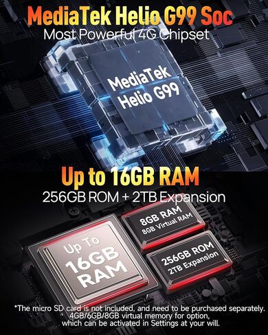 Ulefone Armor 21 Phone Android 14 Rugged Phone Unlocked 16G+256GB Rugged Smartphone 9600mAh 6.58" FHD+ 120Hz 64MP+24MP Night Vision Camera Dual SIM IP68 Smartphone NFC 122dB loudest Speaker IR Blaster in Kuwait