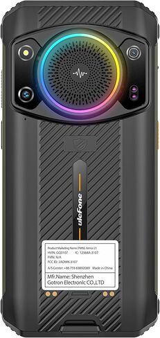 Ulefone Armor 21 Phone Android 14 Rugged Phone Unlocked 16G+256GB Rugged Smartphone 9600mAh 6.58" FHD+ 120Hz 64MP+24MP Night Vision Camera Dual SIM IP68 Smartphone NFC 122dB loudest Speaker IR Blaster in Kuwait