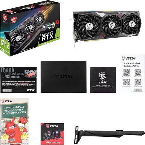 MSI Gaming GeForce RTX 3080 Ti Gaming X Trio 12G Computer Gaming Graphics Card 12GB GDRR6X 320-Bit HDMI/DP Nvlink Torx Fan 3 Ampere Architecture OC, NVIDIA GPU Video Cards for Gaming PC (Renewed) in Saudi Arabia