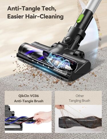 Cordless Vacuum Cleaner, 23kpa Powerful Lightweight Stick Vac with LED Headlights, 3 Modes, 45 Mins Runtime, Rechargeable Portable Handheld Vacuums for Home, Carpet, Hard Floor, and Pet Hair (Blue) in Saudi Arabia