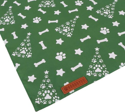 ADOGGYGO Christmas Dog Bandana, Red Green Merry Christmas Dog Scarf, Premium Durable Fabric, Adjustable Fit Dog Christmas Bandanas for Medium Large Dogs Pets (Large, Christmas) in Kuwait