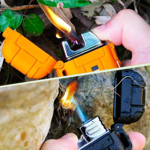 4 Pack Waterproof Lighter Outdoor Windproof Torch Lighters Dual Arc Lighters Butane Electric USB Rechargeable Flameless Plasma Lighter Camping Hiking Adventure Survival Tactical Gear in Saudi Arabia