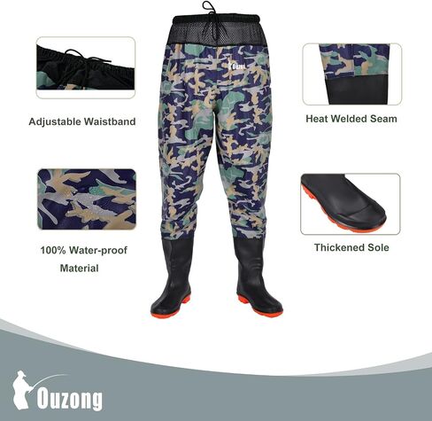 Waterproof Fishing Waist Waders Pants with Boots for Men and Women for Fishing Hunting outdoors in Saudi Arabia