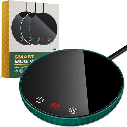 Coffee Mug Warmer, Coffee Cup Warmer with Auto Shut Off for Desk, Heating Plate Candle Wax Warmer with 2 Temp Settings & 1-12H Timer for Coffee, Tea, Milk, Cocoa, Gifts for Women in Saudi Arabia