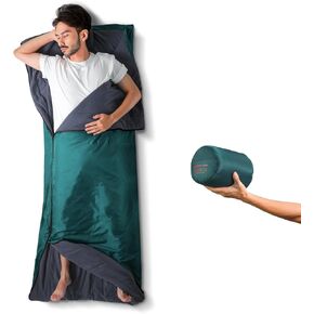 Ultra Compact Summer Sleeping Bag with Velvet Lined, 1.4 lbs 630g, Synthetic Lightweight Envelope Sleeping Bag, Combinable Sleep Sack for Adult, Family, Outdoor, Camping, Travel, Backpacking
