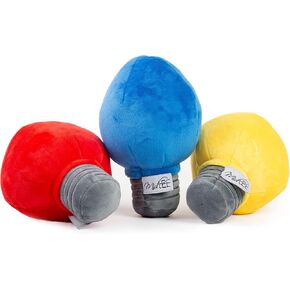 Midlee Plush Christmas Lights Dog Toy- Set of 3