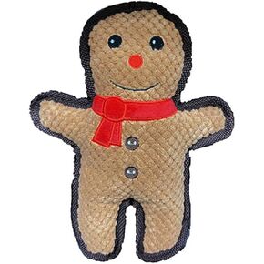 Pet Lou Christmas Bite Me Gingerbread Man, 10-inch Height, Super Soft, Animal Plush Toys