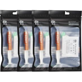 GD007, 4 Pieces of Net Weight 7 Grams Syringe with Bag Packaging Gray Thermal Conductive Grease Paste Heat Sink Compound Silicone Plaster BB7