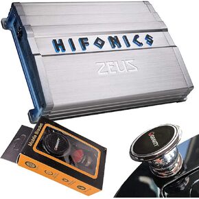 Hifonics ZG-1200.1D 1200 Watts Zeus Gamma Mono Subwoofer Car Audio Amplifier with Gravity Magnet Phone Holder Bundle
