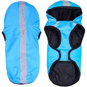 Dog Raincoat Waterproof Lightweight Rain Jacket Pet Poncho with Reflective Safety Strip & Leash Hole Dog Hoodie for Small Puppy Medium Dogs Yellow XL