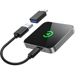 carplay Wireless Adapter, Plug and Play carplay car Wireless Adapter, Convert Wired to carplay Wireless Adapter for Apple iPhone iOS 10+,Android Auto Wireless Adapter for Android11+,2017+ car