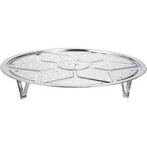 uxcell Stainless Steel Steamer Rack with Stand, 11 Inch Pot Steaming Tray for Steamer Cookware Instant Pressure Cooker, Silver Tone