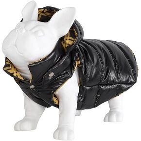 Ziggy Puffer Yellow Vest with Removable Hood Windproof Dog Winter Jacket, Warm Dog Vest Cold Weather, Pet Apparel for Small Medium Large Dogs (Large)