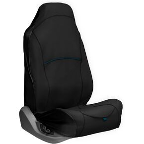 Kurgo Rover Bucket Seat Cover for Dogs, Dog Front Seat Cover, Pet Seat Protector, Car Seat Cover for Pets, Full Coverage, Black
