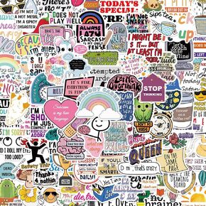 150PCS Funny Sarcastic Snarky Meme Mean Remark Stickers for Adults Black Humor Bottles Pack Waterproof Cool Stickers for Laptop, Bumper, Phone, Hard Hats, Wall,Guitar Motorcycle Car Decals Decor