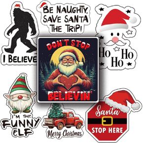Funny Christmas Quote Stickers | Christmas Bookish Stickers | Waterproof Vinyl Decals for Kids, Laptops, Cookie Bags, Stocking Stuffers