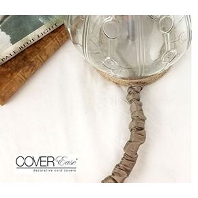 Sandstone Lamp Cord Cover Thin-Style Faux Silk 9 ft long Taupe