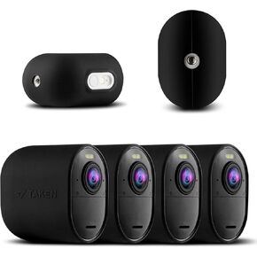Taken Protective Silicone Skins Compatible with Arlo Ultra Camera - Durable and Weatherproof Silicone Case Protection, 4 Pack, Black