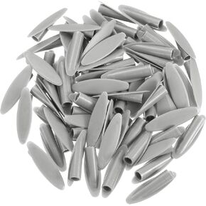 uxcell 100Pcs Plastic Pocket Hole Plugs, 9mm Slant Hole Caps for Pocket Hole Jig Wood Working Tool Accessories, Beige