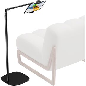 elitehood iPad Stand Floor, 360° Rotatable iPad Stand for Bed Laying Down, Height Adjustable Kindle Stand for Reading, Tablet Floor Stand for 4.7''-13'' iPad Mini Air Pro, Galaxy Tab, Kindle, iPhone