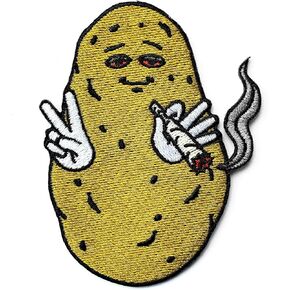 Baked Potato Pun Patch - Iron on or Sew on Embroidered Patch