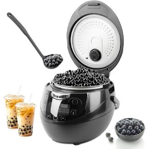 SOKO Automatic Pearl Maker Machine for Boba, Commercial Tapioca Pearls Cooker Pearl Maker for Bubble Tea Milk Tea Tapioca Pearls for Restaurants Milk Tea Stores Dessert Stores 110V, Black