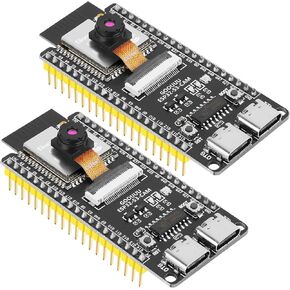2 Pack ESP32 S3 CAM Development Board with OV2640 Camera - ESP32-S3-WROOM N16R8 Module WiFi Bluetooth Microcontroller MCU with Dual Type-C and ESP32-S3-Core Compatiable with Arduino IOT Communication