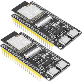 2 Pack ESP32 S3 CAM Development Board with OV2640 Camera - ESP32-S3-WROOM N16R8 Module WiFi Bluetooth Microcontroller MCU with Dual Type-C and ESP32-S3-Core Compatiable with Arduino IOT Communication