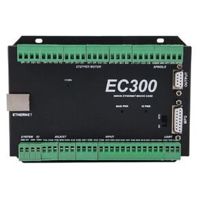 Oumefar 3-6 Axis 300kHz Ethernet Mach3 Motion Controller EC300 CNC Control System Ethernet Motion Control Card Board for Mach3 Software(3 Axis)